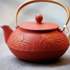 Théière carpe Koï or et rouge