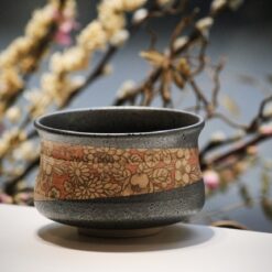 Bol à Matcha bande rose