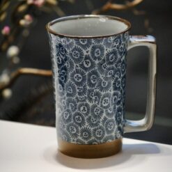 Mug Japonais "Oursin" Bleu